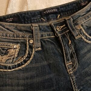 Vigoss Women's Straight Leg Jeans - Dark Blue